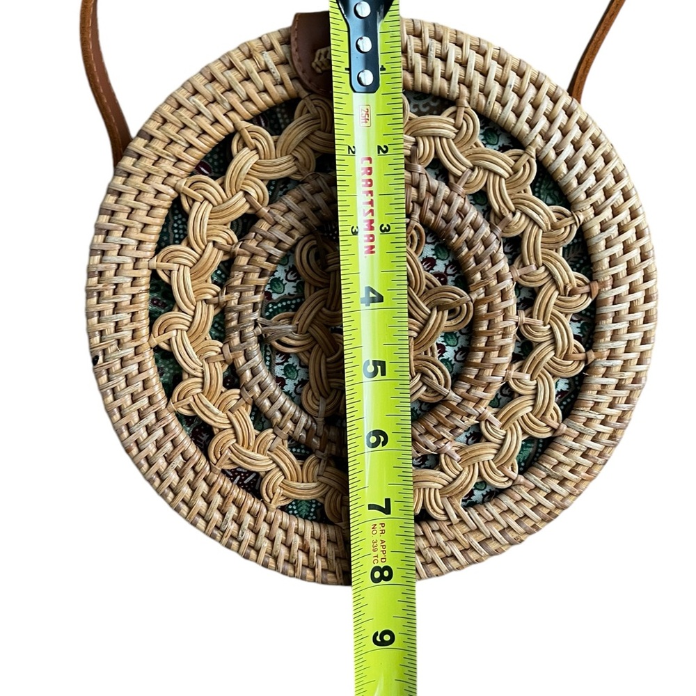 Round Rattan Wicker bag - Picture 8 of 10